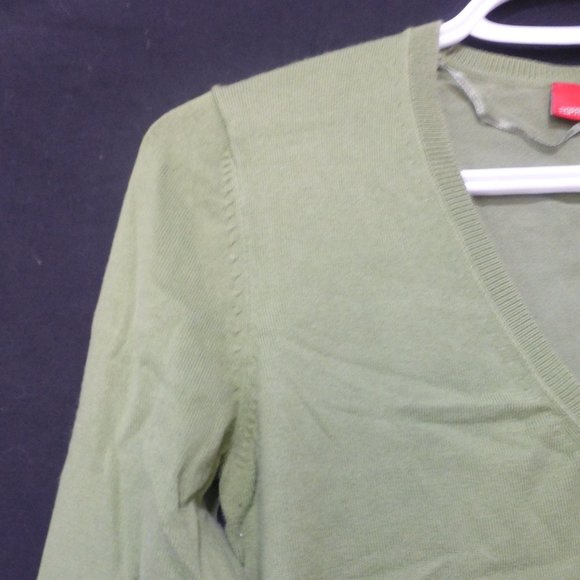 ESPRIT, medium, green V-neck, long sleeve, knit pullover shirt, GUC - Picture 3 of 13